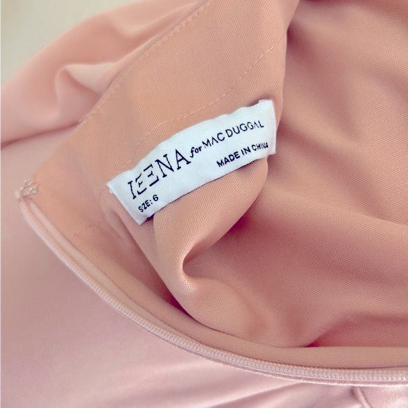 Mac Duggal NWT Ieena 6 Blush Pink Cape Sleeve V Neck Fitted Mini Dress New - Picture 7 of 7